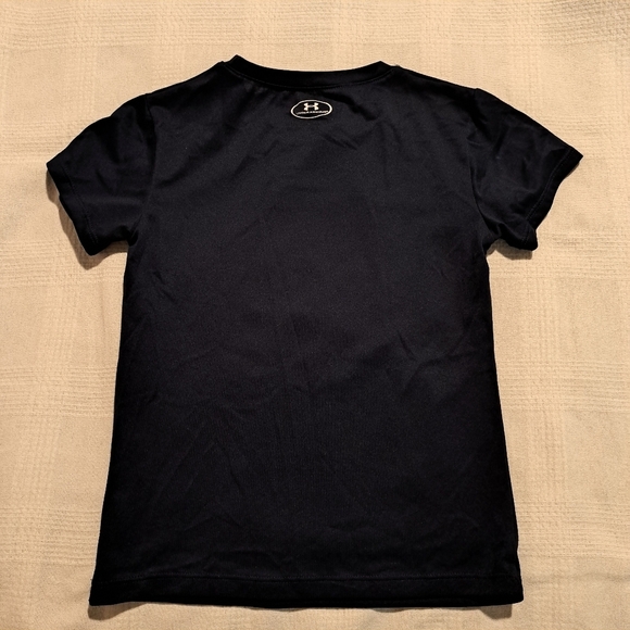 Under Armour girls size 6X navy heat gear shirt - Picture 2 of 4